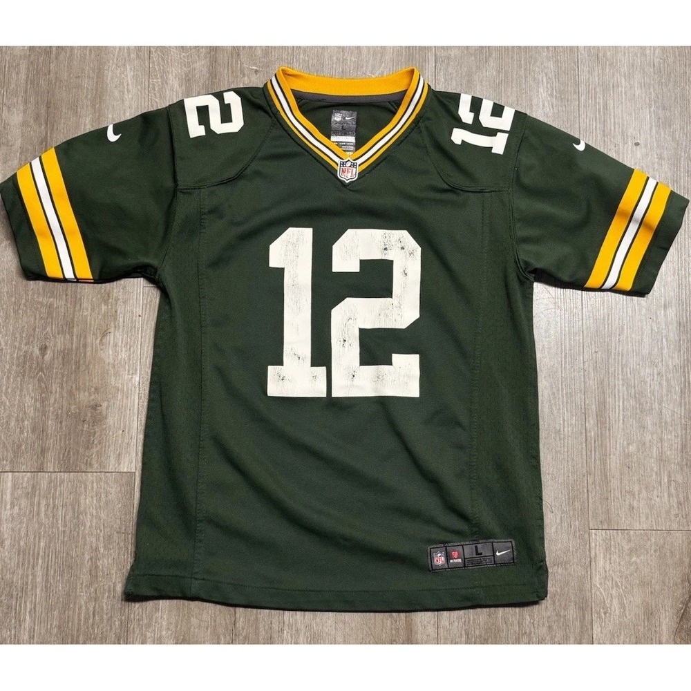 Green Bay Packers #12 Aaron Rodgers Youth L (14/16) Jersey Nike NFL
